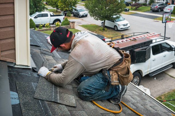 Professional Roofing technician working in Jobstown, NJ
